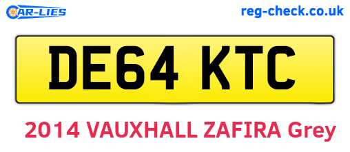 DE64KTC are the vehicle registration plates.