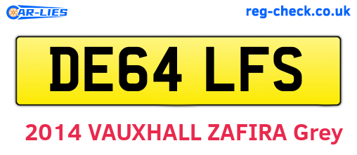 DE64LFS are the vehicle registration plates.