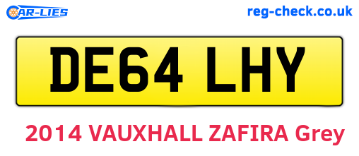DE64LHY are the vehicle registration plates.