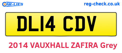 DL14CDV are the vehicle registration plates.