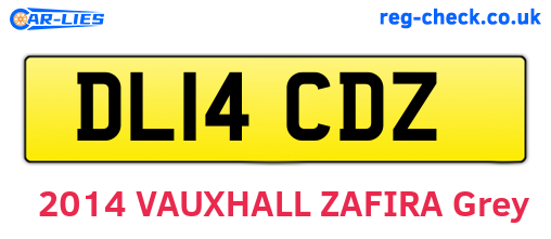 DL14CDZ are the vehicle registration plates.