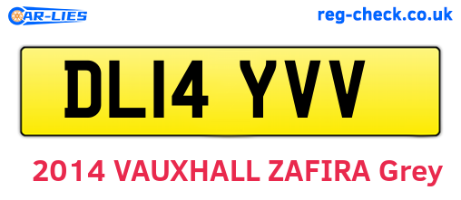 DL14YVV are the vehicle registration plates.