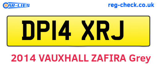 DP14XRJ are the vehicle registration plates.