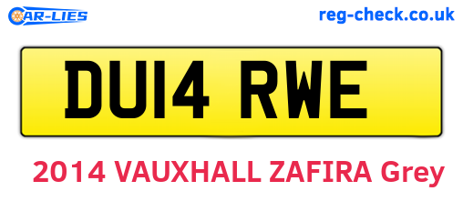 DU14RWE are the vehicle registration plates.
