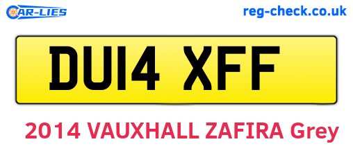 DU14XFF are the vehicle registration plates.