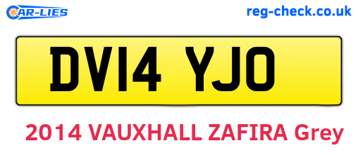 DV14YJO are the vehicle registration plates.
