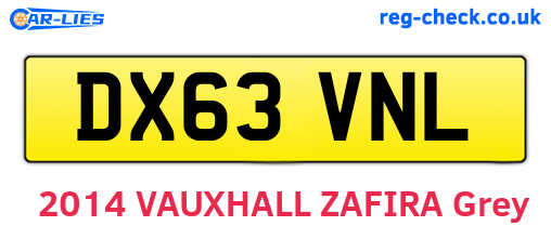 DX63VNL are the vehicle registration plates.