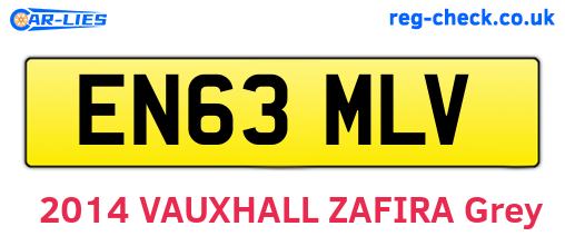 EN63MLV are the vehicle registration plates.