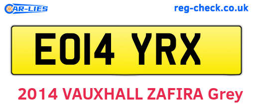 EO14YRX are the vehicle registration plates.