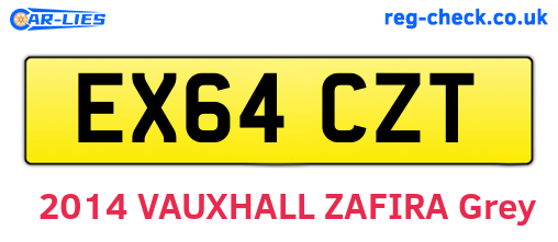 EX64CZT are the vehicle registration plates.