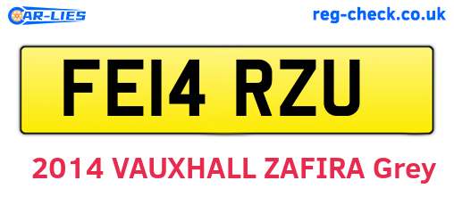 FE14RZU are the vehicle registration plates.