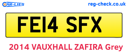 FE14SFX are the vehicle registration plates.