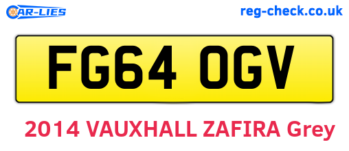FG64OGV are the vehicle registration plates.
