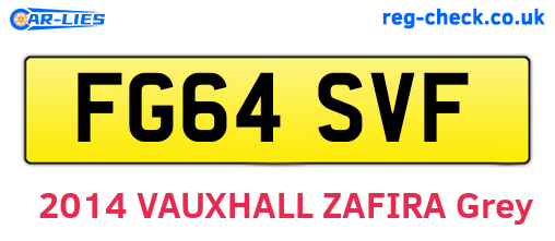 FG64SVF are the vehicle registration plates.