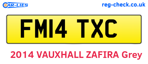 FM14TXC are the vehicle registration plates.