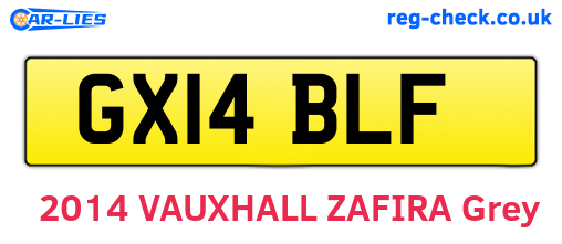 GX14BLF are the vehicle registration plates.