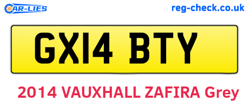 GX14BTY are the vehicle registration plates.