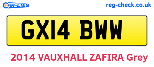 GX14BWW are the vehicle registration plates.