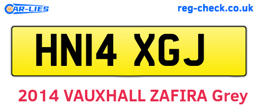HN14XGJ are the vehicle registration plates.