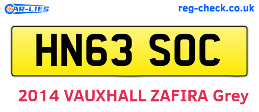 HN63SOC are the vehicle registration plates.