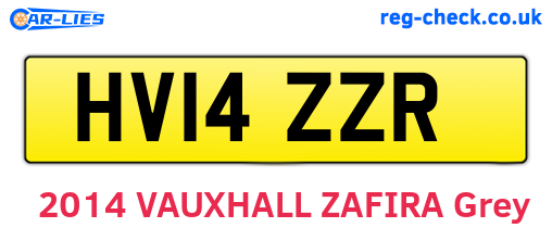 HV14ZZR are the vehicle registration plates.