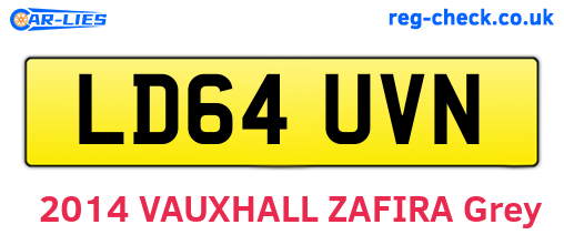 LD64UVN are the vehicle registration plates.