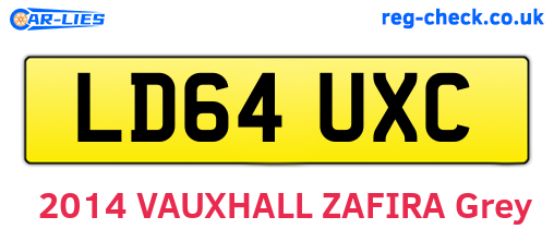 LD64UXC are the vehicle registration plates.