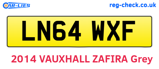 LN64WXF are the vehicle registration plates.