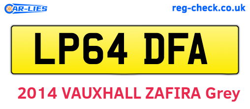 LP64DFA are the vehicle registration plates.