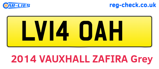 LV14OAH are the vehicle registration plates.
