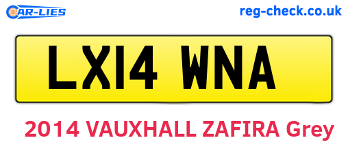 LX14WNA are the vehicle registration plates.