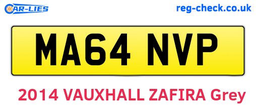 MA64NVP are the vehicle registration plates.