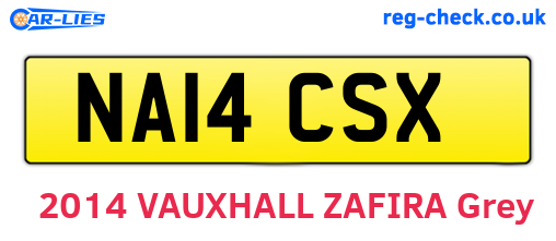 NA14CSX are the vehicle registration plates.