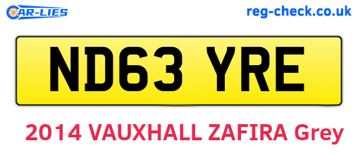 ND63YRE are the vehicle registration plates.