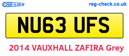 NU63UFS are the vehicle registration plates.