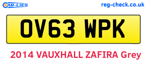 OV63WPK are the vehicle registration plates.