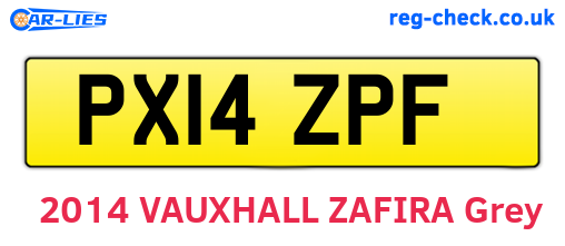 PX14ZPF are the vehicle registration plates.