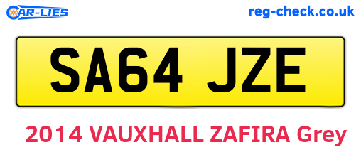 SA64JZE are the vehicle registration plates.