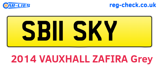 SB11SKY are the vehicle registration plates.
