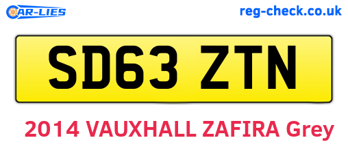 SD63ZTN are the vehicle registration plates.