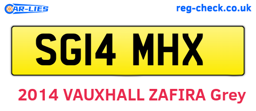 SG14MHX are the vehicle registration plates.