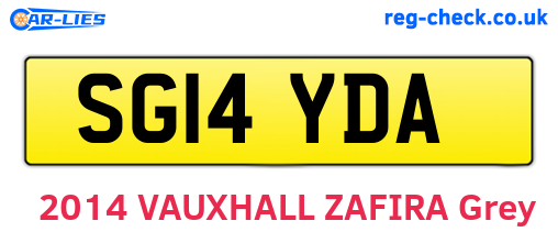 SG14YDA are the vehicle registration plates.