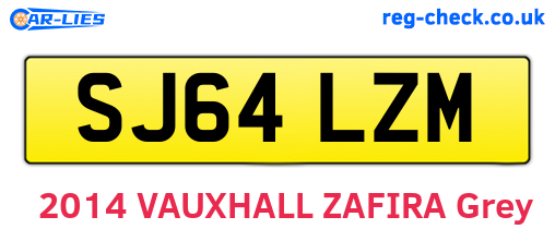 SJ64LZM are the vehicle registration plates.