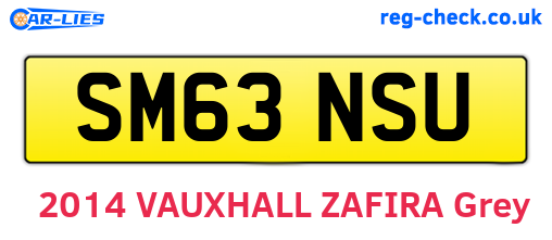 SM63NSU are the vehicle registration plates.