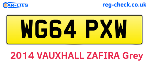 WG64PXW are the vehicle registration plates.