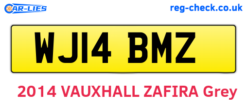 WJ14BMZ are the vehicle registration plates.
