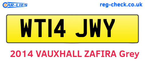 WT14JWY are the vehicle registration plates.