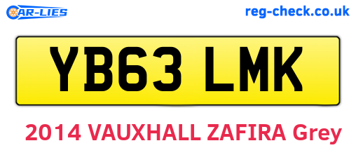 YB63LMK are the vehicle registration plates.