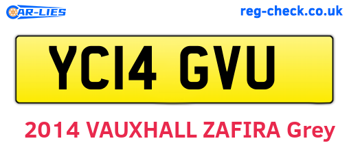YC14GVU are the vehicle registration plates.