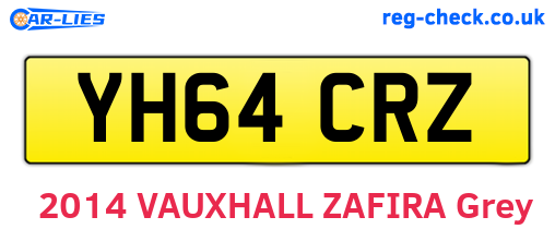 YH64CRZ are the vehicle registration plates.